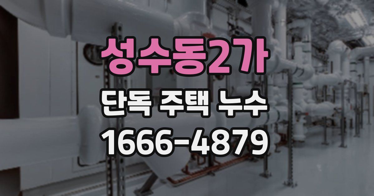 성수동2가 단독 주택 누수