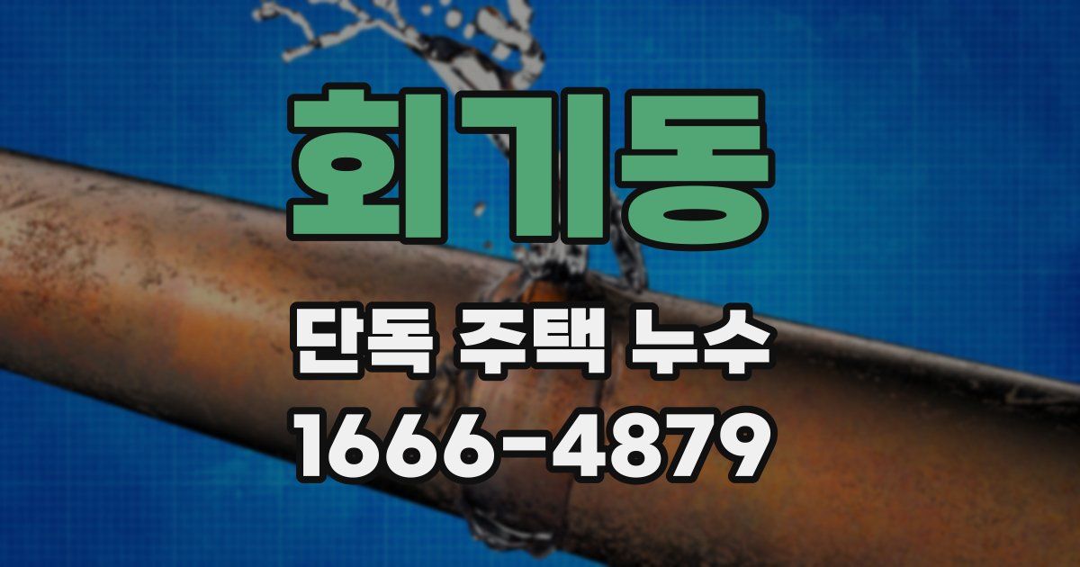 회기동 단독 주택 누수