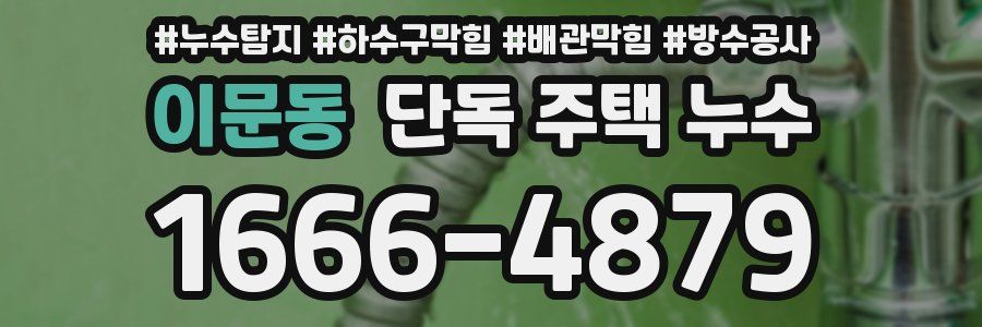 이문동 단독 주택 누수