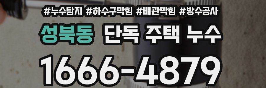 성북동 단독 주택 누수