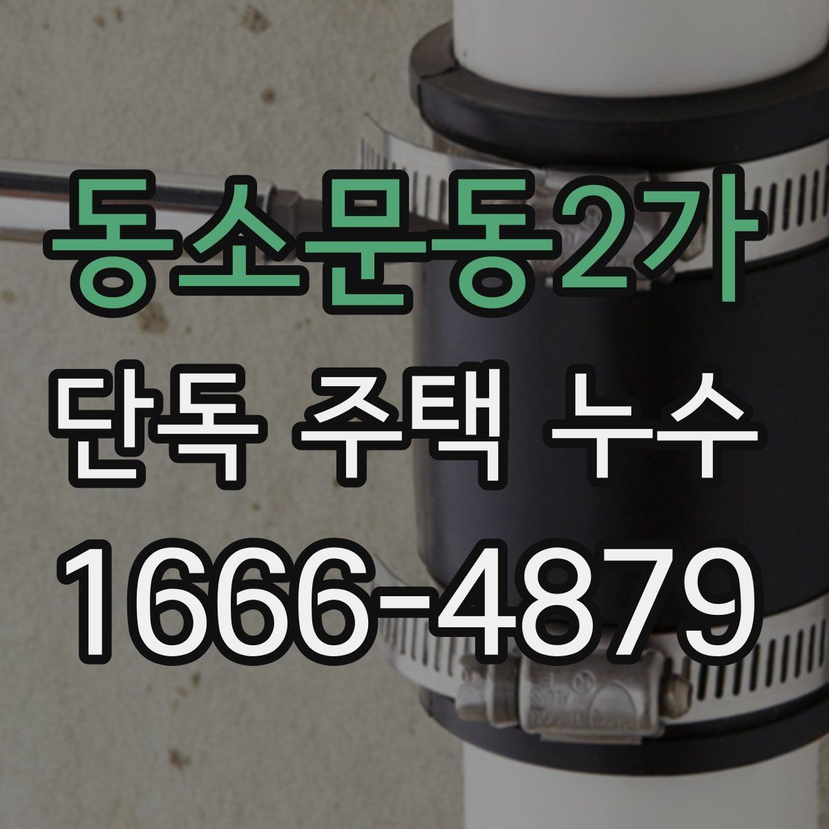 동소문동2가 단독 주택 누수 진단과 보수 준비 가이드