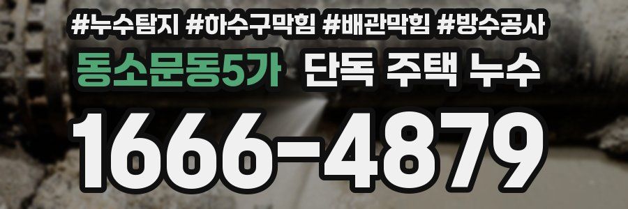 동소문동5가 단독 주택 누수