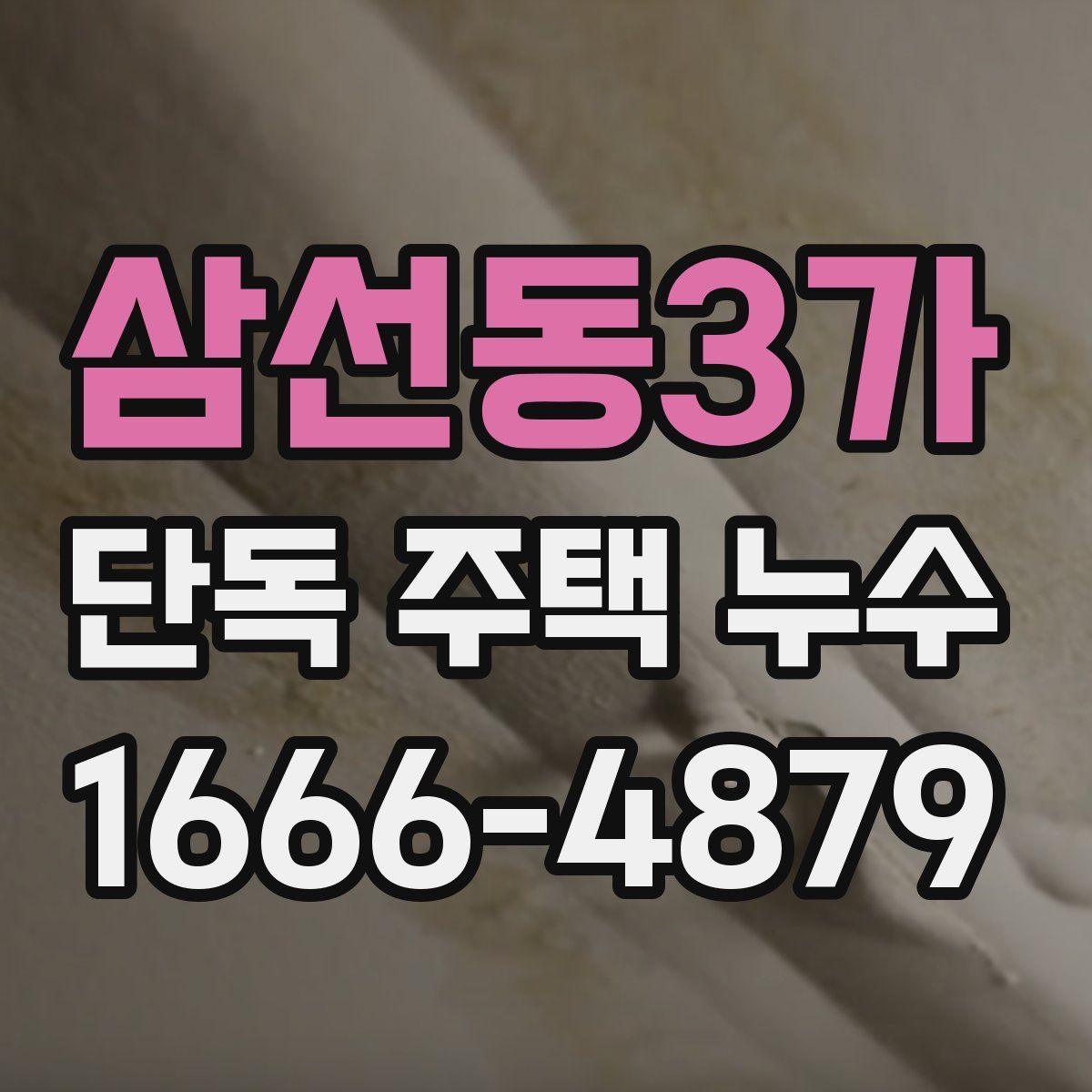 삼선동3가 단독 주택 누수