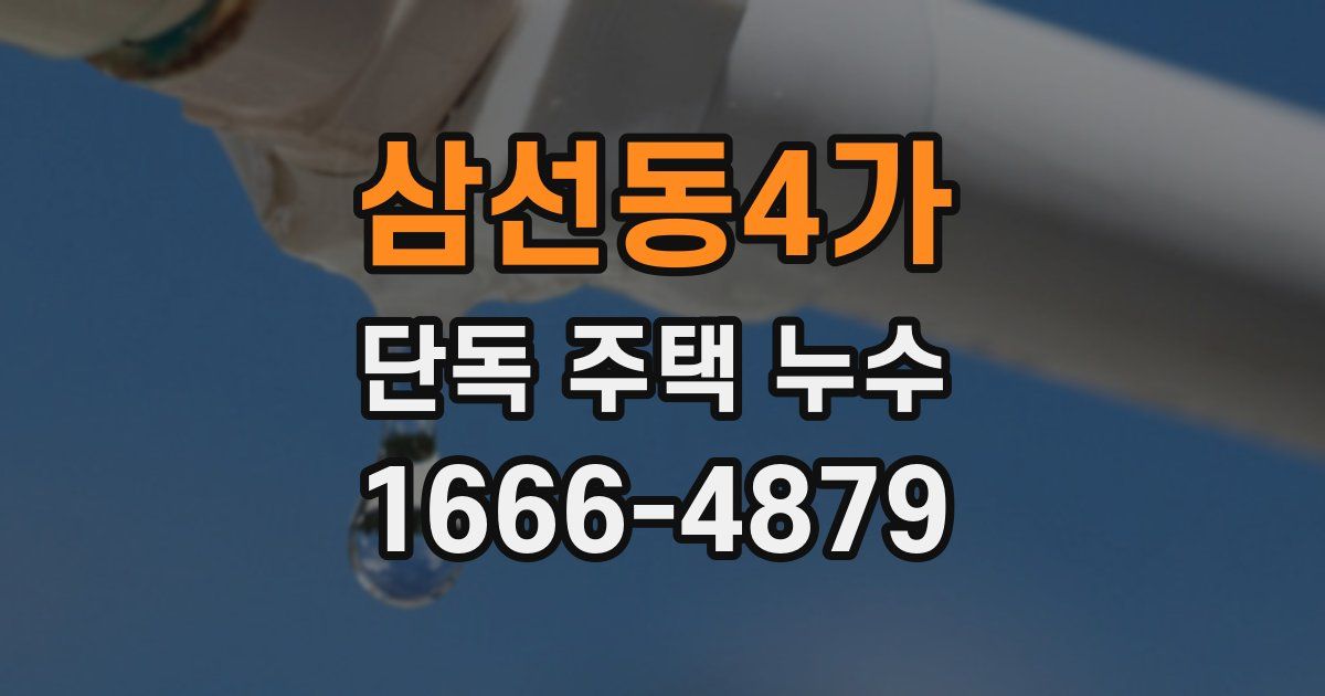 삼선동4가 단독 주택 누수
