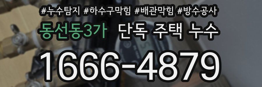 동선동3가 단독 주택 누수