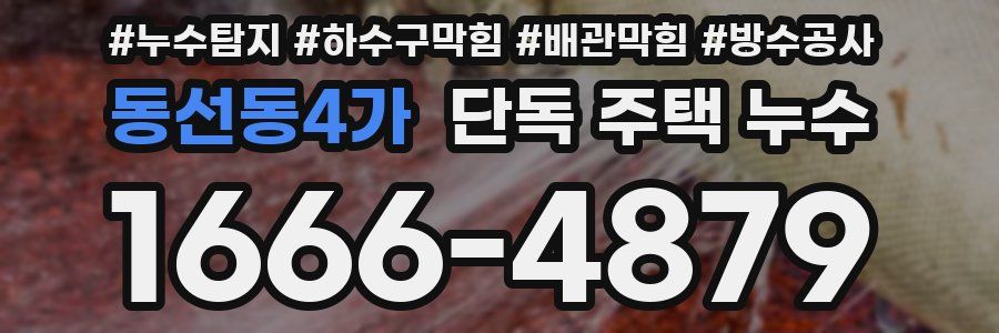 동선동4가 단독 주택 누수