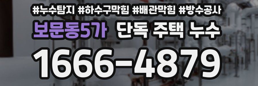 보문동5가 단독 주택 누수