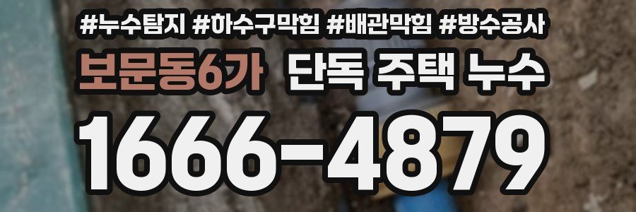 보문동6가 단독 주택 누수