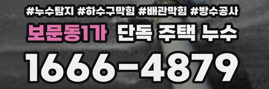 보문동1가 단독 주택 누수