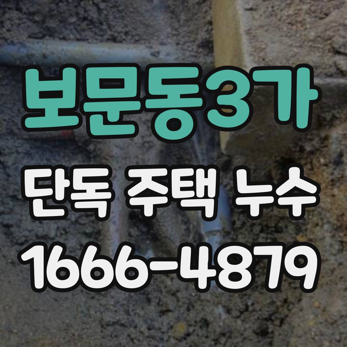보문동3가 단독 주택 누수