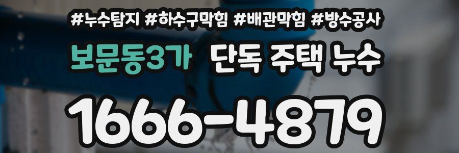 보문동3가 단독 주택 누수