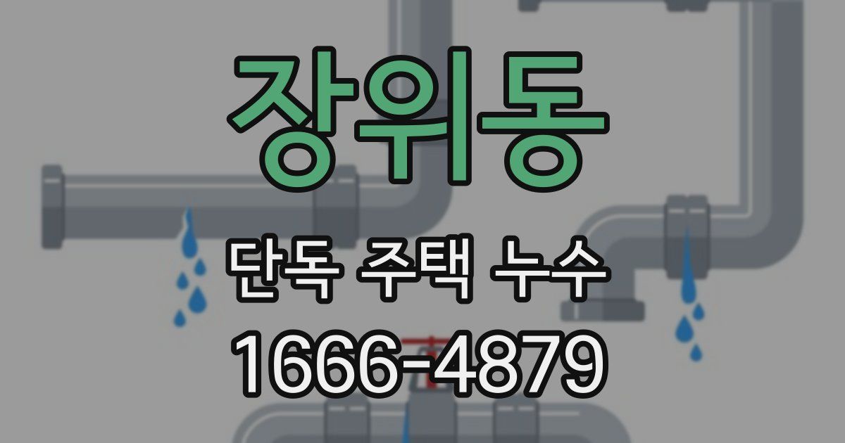 장위동 단독 주택 누수