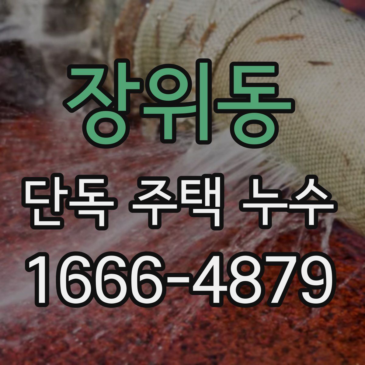장위동 단독 주택 누수