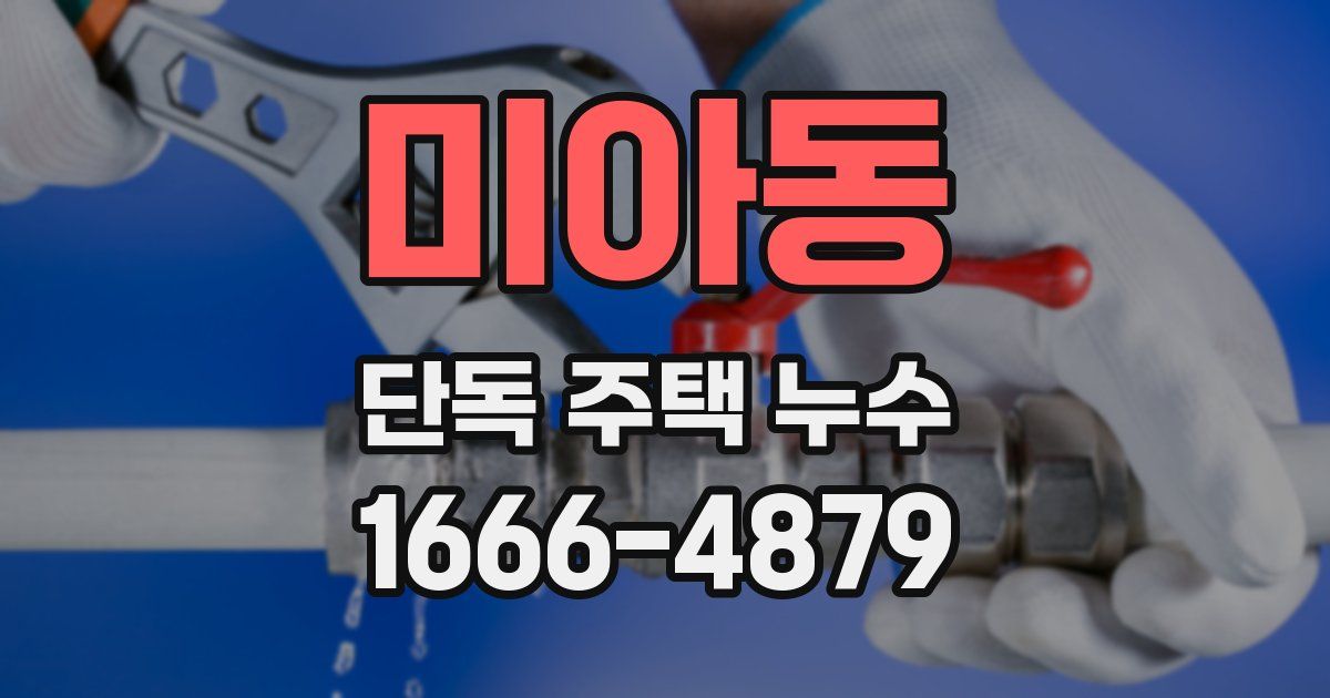 미아동 단독 주택 누수