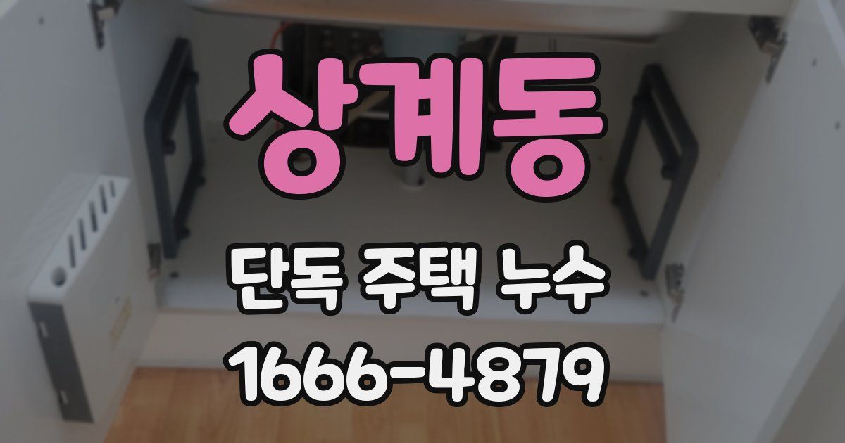 상계동 단독 주택 누수