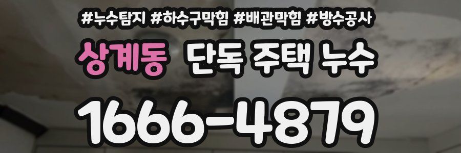 상계동 단독 주택 누수