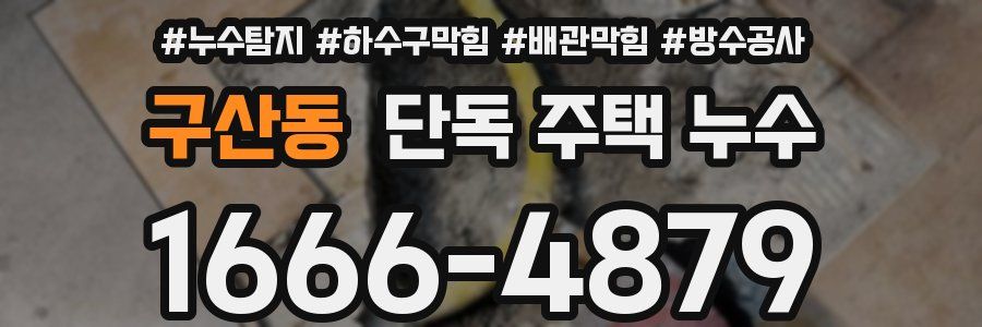 구산동 단독 주택 누수