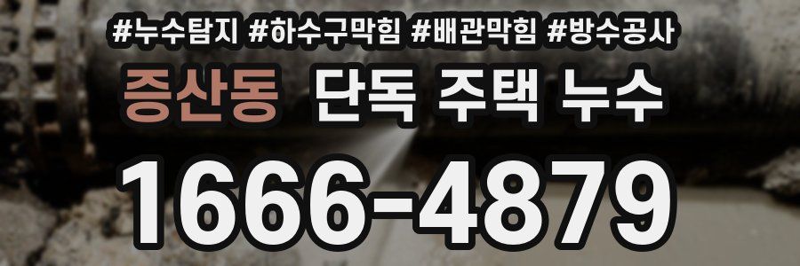 증산동 단독 주택 누수