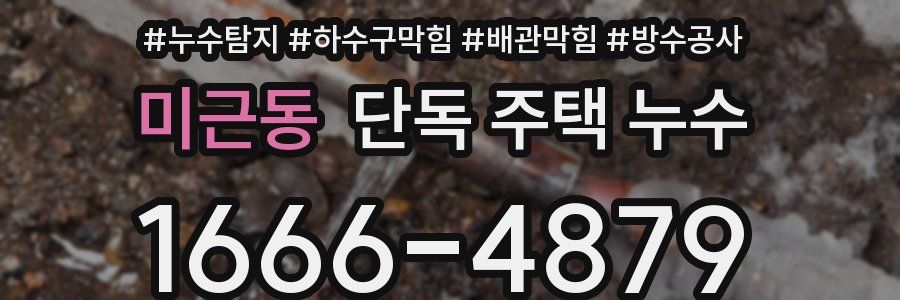미근동 단독 주택 누수