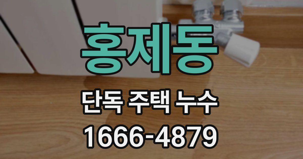 홍제동 단독 주택 누수