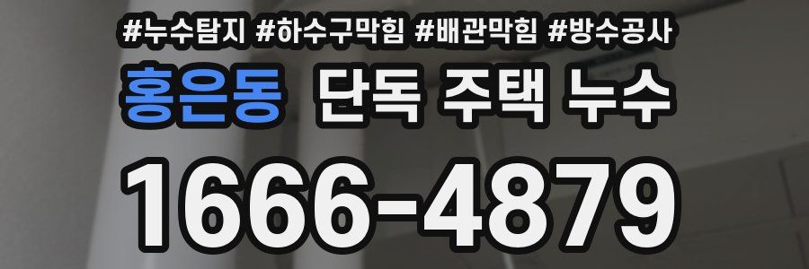 홍은동 단독 주택 누수