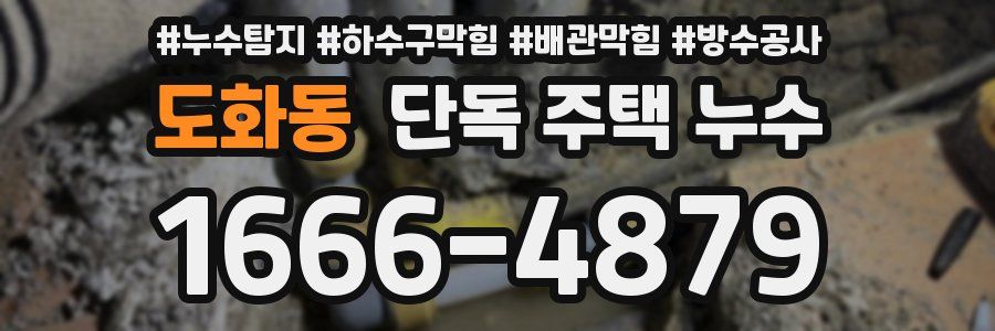 도화동 단독 주택 누수