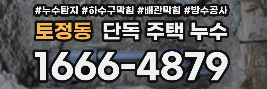 토정동 단독 주택 누수
