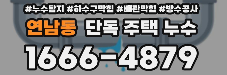 연남동 단독 주택 누수