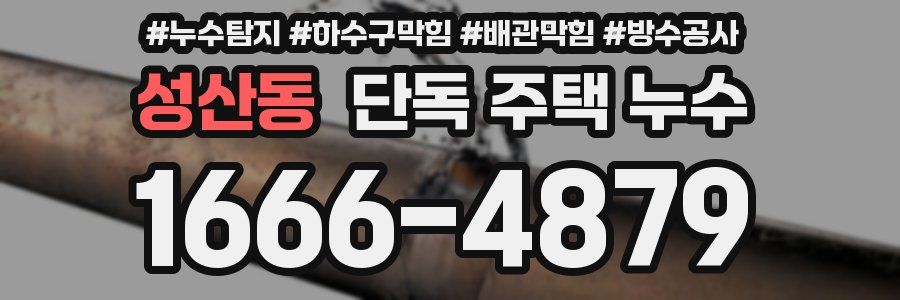 성산동 단독 주택 누수
