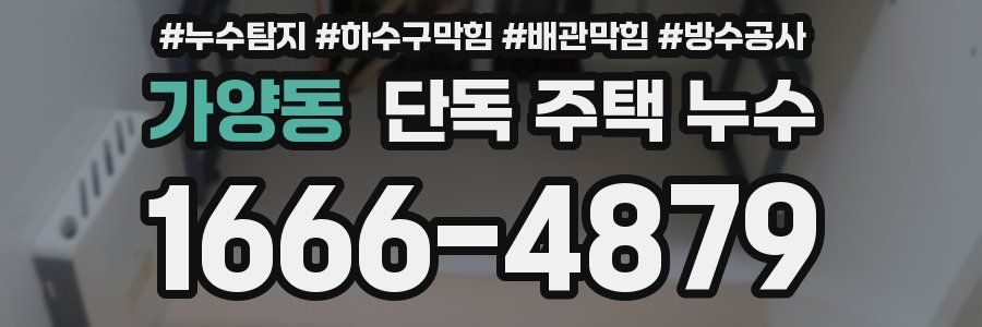 가양동 단독 주택 누수