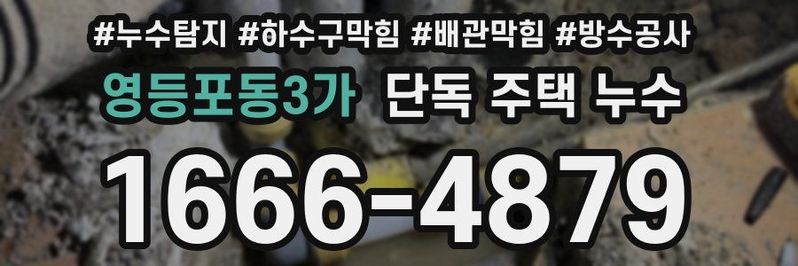 영등포동3가 단독 주택 누수