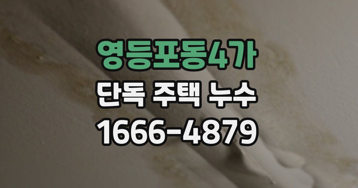 영등포동4가 단독 주택 누수