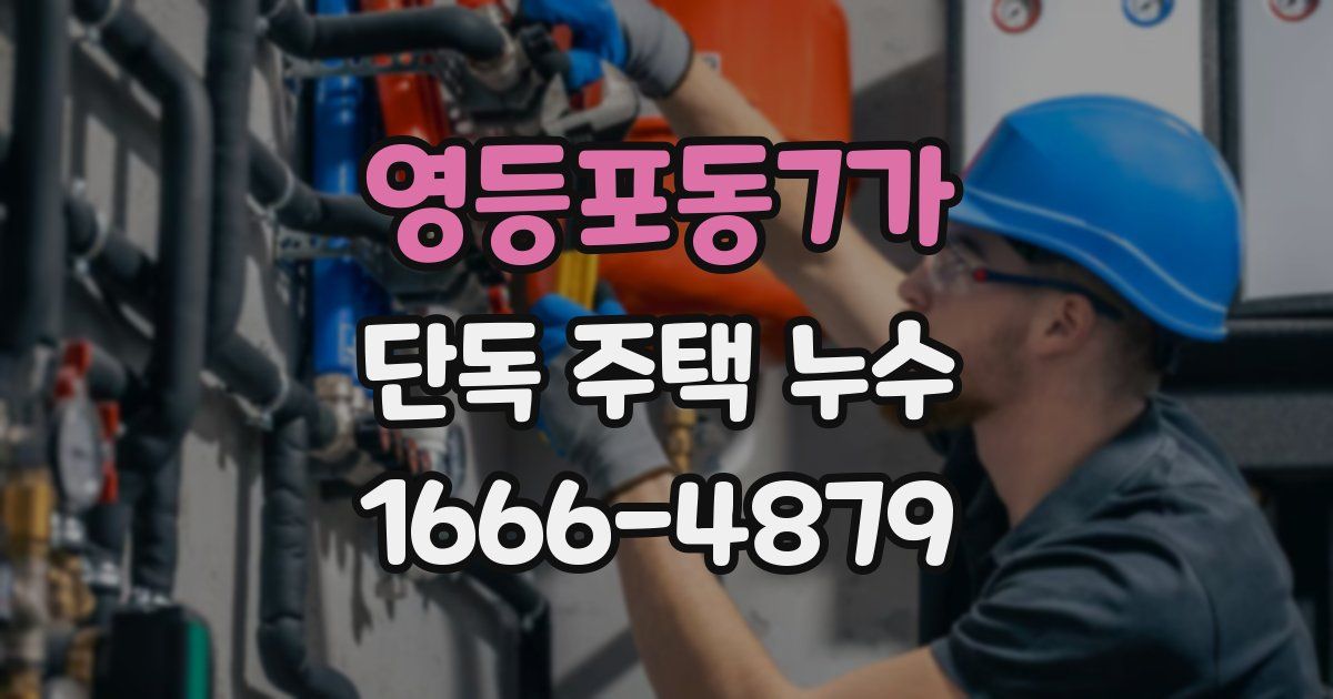 영등포동7가 단독 주택 누수
