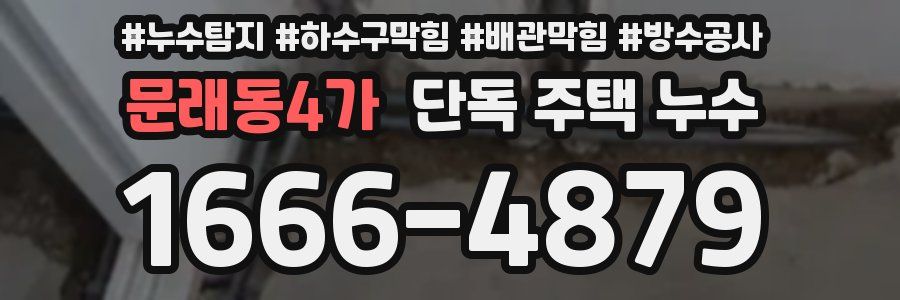 문래동4가 단독 주택 누수