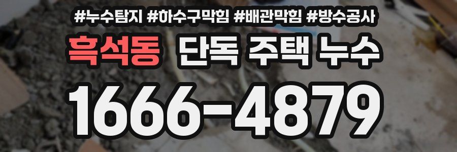 흑석동 단독 주택 누수
