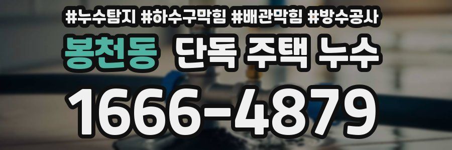 봉천동 단독 주택 누수