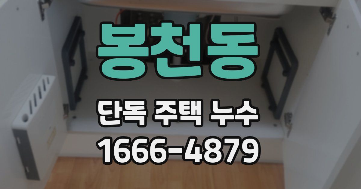 봉천동 단독 주택 누수