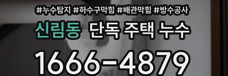 신림동 단독 주택 누수
