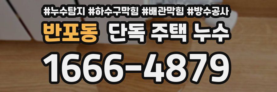 반포동 단독 주택 누수