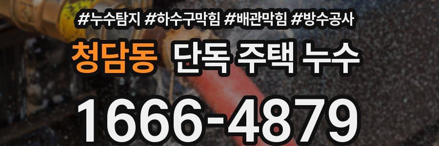 청담동 단독 주택 누수