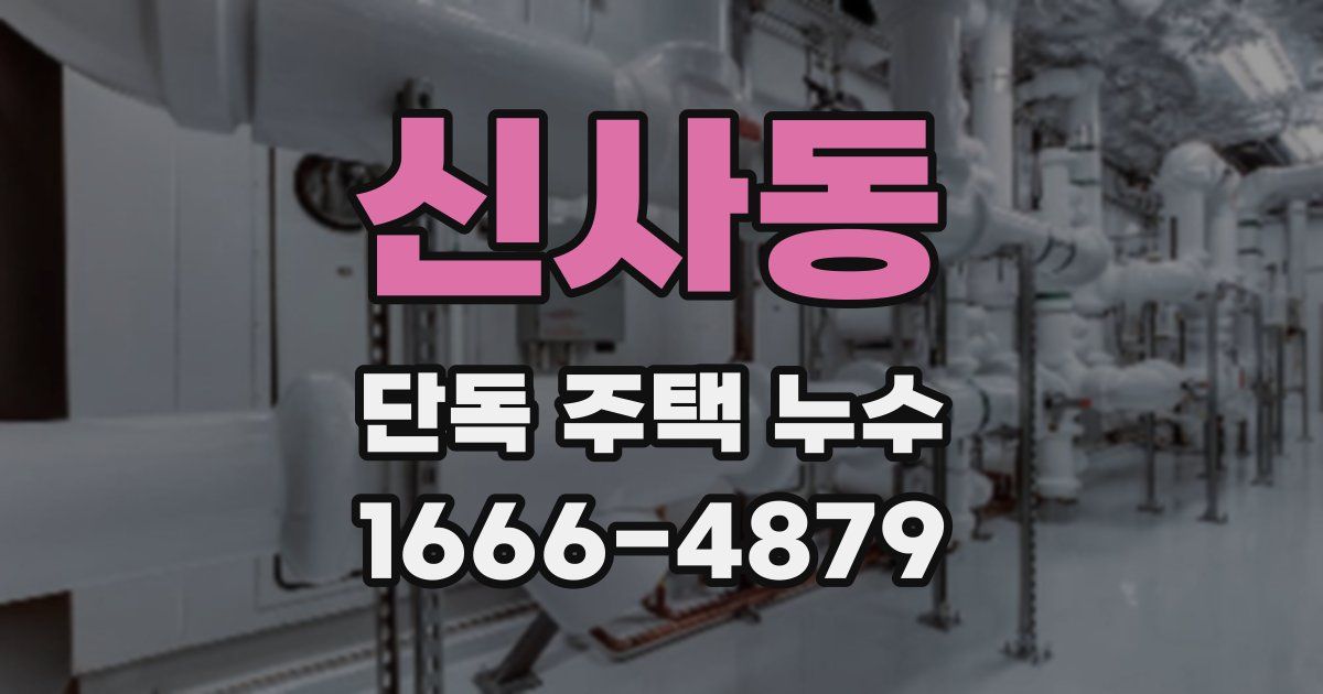신사동 단독 주택 누수