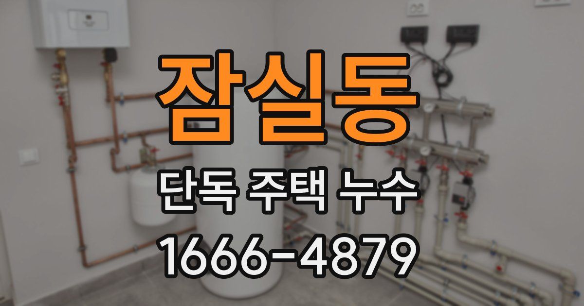 잠실동 단독 주택 누수