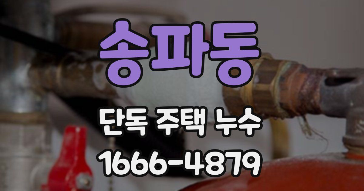 송파동 단독 주택 누수