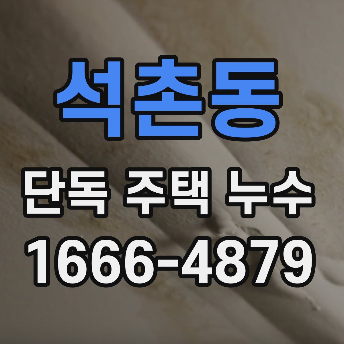 석촌동 단독 주택 누수