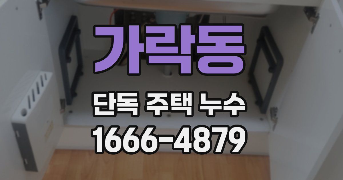 가락동 단독 주택 누수
