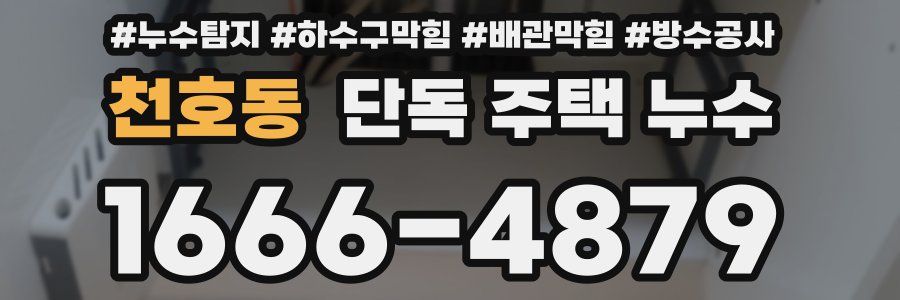 천호동 단독 주택 누수