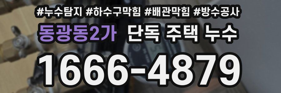 동광동2가 단독 주택 누수