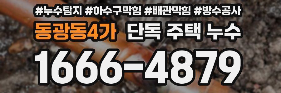 동광동4가 단독 주택 누수