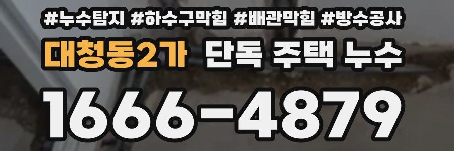 대청동2가 단독 주택 누수