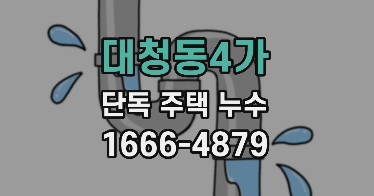 대청동4가 단독 주택 누수